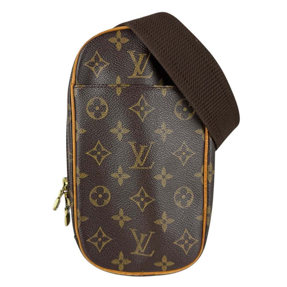 LOUIS VUITTON Brown Monogram Canvas Pochette Hobo Bag - Picture 1 of 13